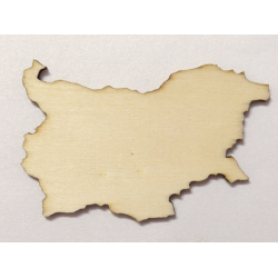 дървена карта на България